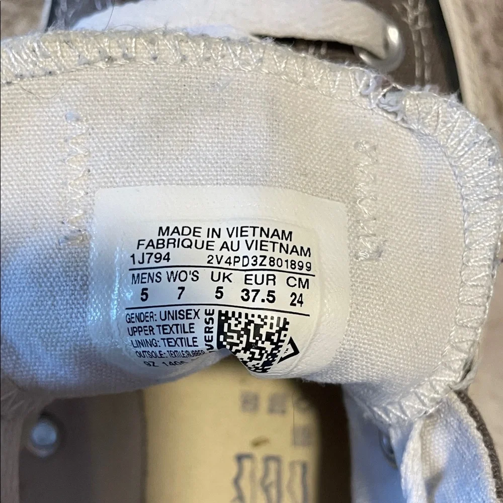 Converse Women’s Charcoal Canvas Sneakers - Picture 2 of 4